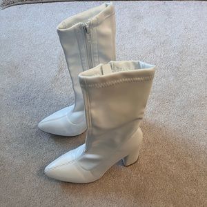 Nasty Gal Faux Leather Sock Boots